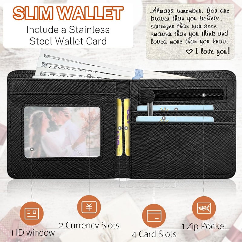 Mindow Boys Wallet for Kids, Teen Boy Soccer Wallets 9-12 8-10 8-12, Cool Novelty Leather Bifold Rfid Blocking Purse Coin Pocket Zipper Id Window for Children Men Male Youth Guys Birthday Christmas Gifts - Image 3